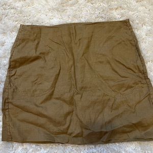 Khaki linen mini skirt - & Other Stories